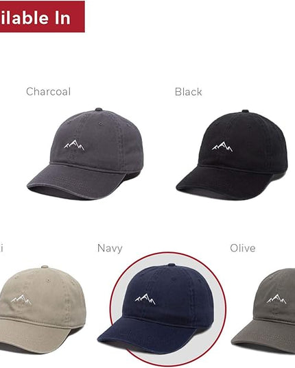 Outdoor Cap -Adult Mountain Dad Hat-Unstructured Soft Cotton
