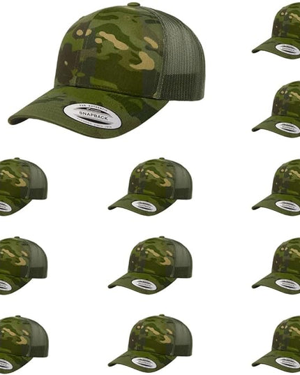 Yupoong Classic Premium Mesh 6 Panel Retro Trucker Cap | Mid Profile Snapback | OSFA | Bulk Pack Available