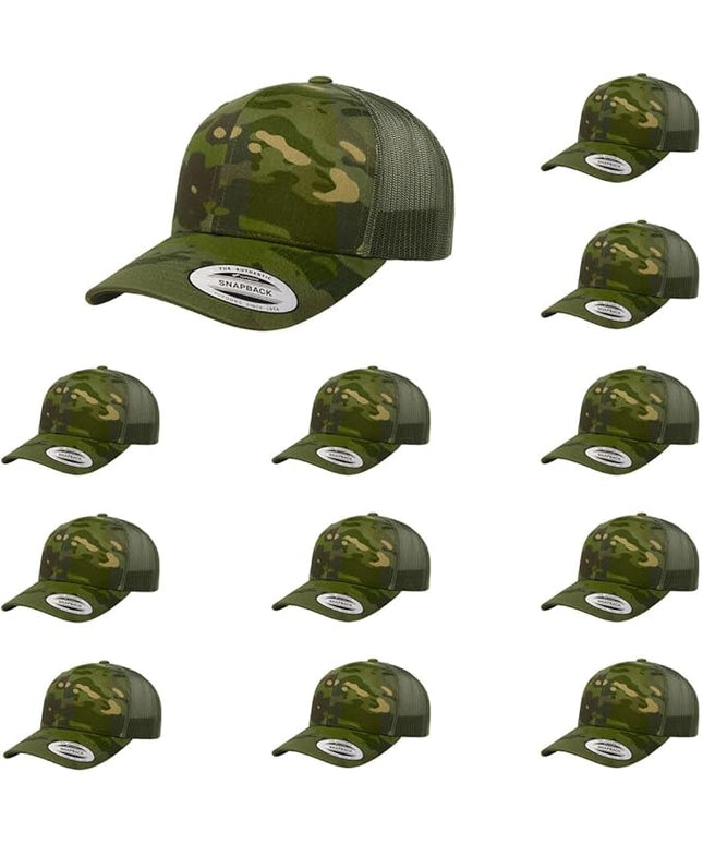 Yupoong Classic Premium Mesh 6 Panel Retro Trucker Cap | Mid Profile Snapback | OSFA | Bulk Pack Available