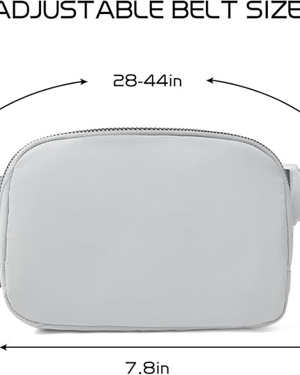 Belt Bag for Women Fanny Pack Crossbody Bags for Women Fashion Waist Packs with Adjustable Strap Gifts for Women Men (Lightgrey)