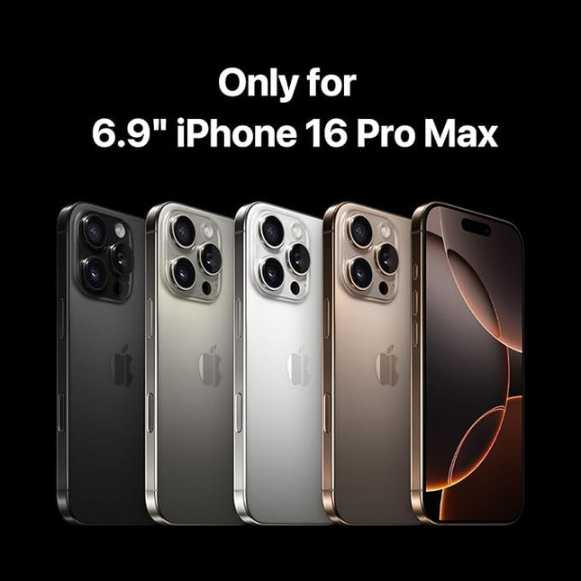 MAGEASY Designed for iPhone 16 Pro Max Case with Strap - 20ft Drop Protection Compatible with MagSafe, Transformable 2-in-1 Protective & Lanyard Case, Aluminum Frame | Odyssey Strap M (Metal Black)