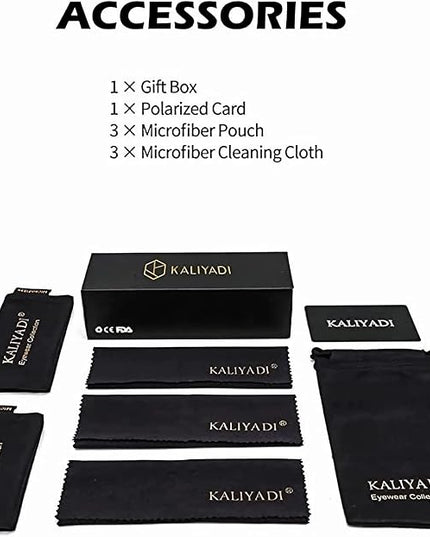 KALIYADI Polarized Sunglasses for Men and Women Matte Finish Sun glasses Color Mirror Lens UV Blocking (3 Pack)
