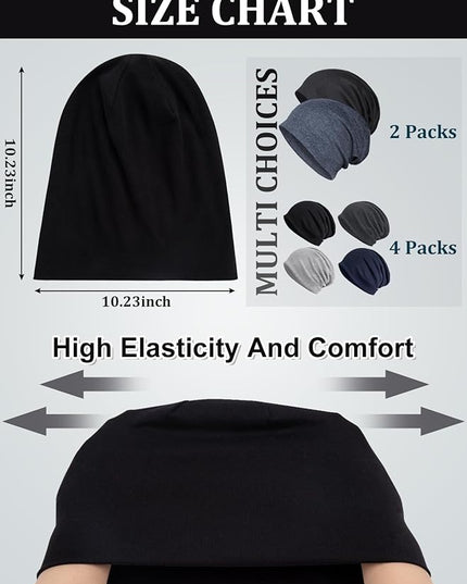 Senker Fashion Slouchy Beanie Hats for Women Men, Chemo Headwear Cotton Beanies Soft Lightweight Chemo Skull Cap Elastic