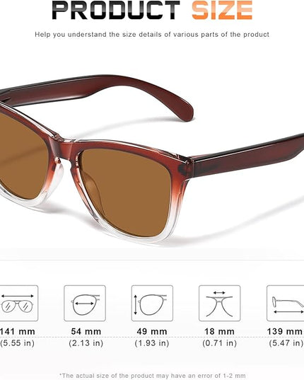 DANAMY Sunglasses Womens Polarized Sunglasses for Women Trendy Designer Mirrored UV400 Protection Sun Glasses