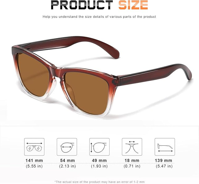 DANAMY Sunglasses Womens Polarized Sunglasses for Women Trendy Designer Mirrored UV400 Protection Sun Glasses