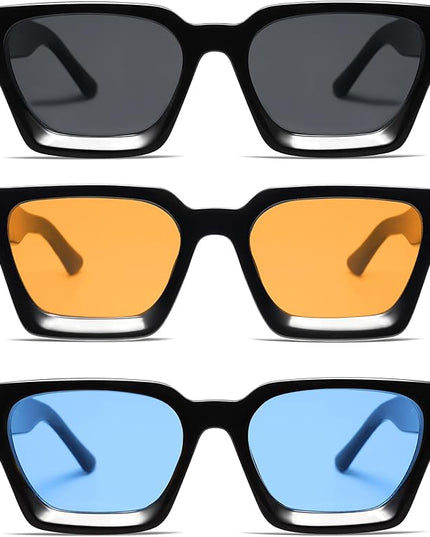 VANLINKER Thick Square Sunglasses for Men Women Retro Chunky Rectangle Shades UV400 Protection VL9731
