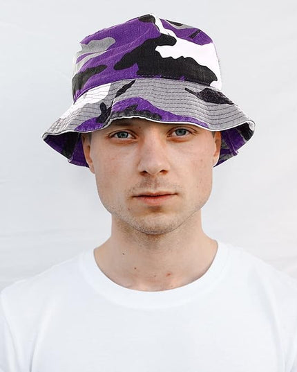 Falari Men Women Unisex Cotton Bucket Hat 100% Cotton Packable for Travel Fishing Hunting Summer Camp