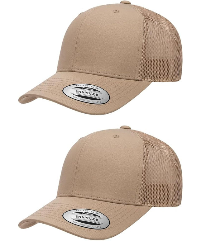 Yupoong Classic Premium Mesh 6 Panel Retro Trucker Cap | Mid Profile Snapback | OSFA | Bulk Pack Available