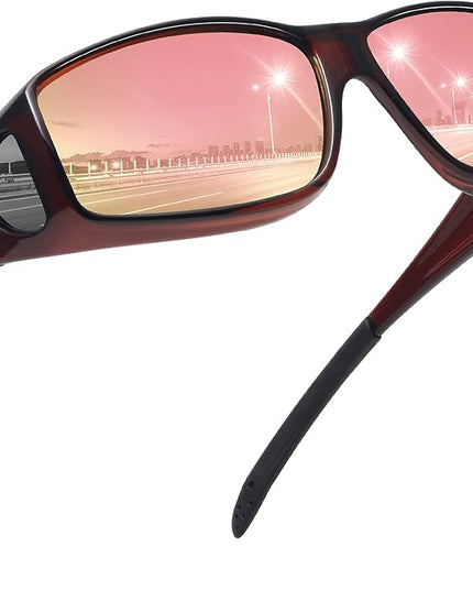 MEETSUN Fit Over Glasses Sunglasses for Men Women,Wrap Around Sunglasses Polarized UV400 Protection