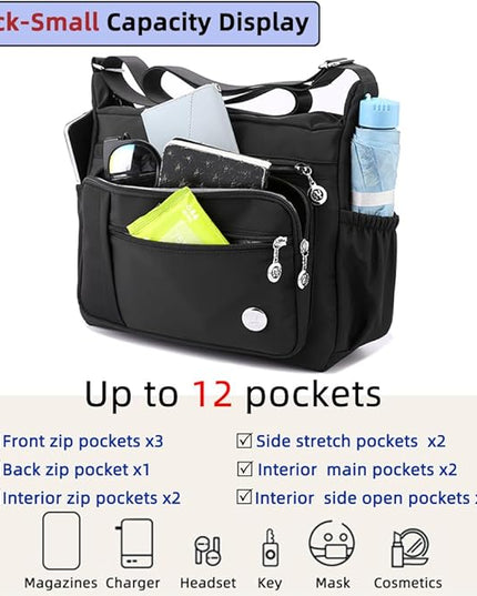 MINTEGRA Women Shoulder Handbag Roomy Multiple Pockets Bag Ladies Crossbody Purse Fashion Tote Top Handle Satchel