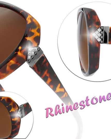 The Fresh Women's Oversized Square Jackie O Cat Eye Hybrid Butterfly Fashion Sunglasses - Exquisite Packaging