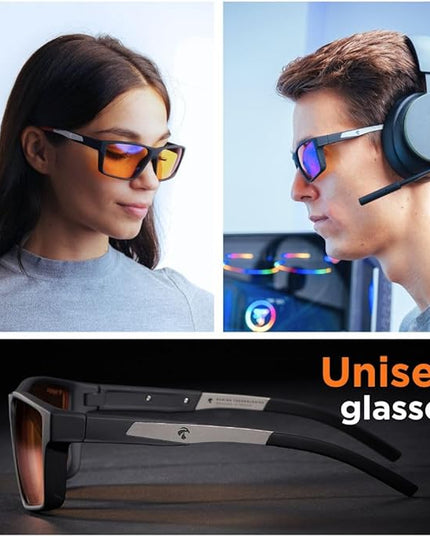 Horus X • Blue Light Glasses Men Women | Blue Light Blocking Glasses for Screen Anti-Fatigue Eye Migraine | Gaming Glasses V3