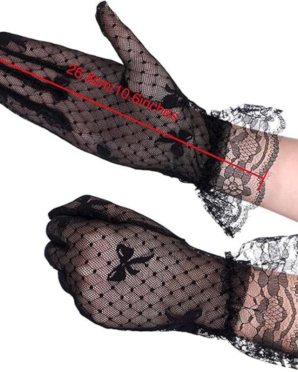 Sahabowi Satin Gloves Formal Bridal Banquet Party Wedding Opera Solid Colorful Mitten For Women