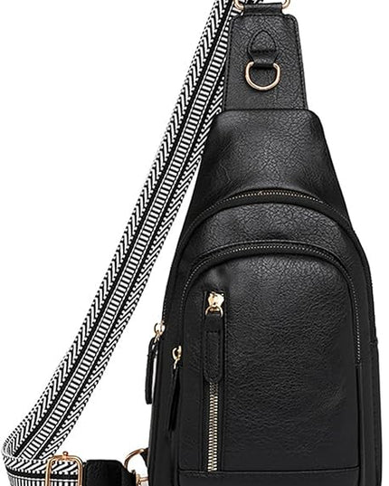 FALAN MULE Crossbody Bags for Women Trendy Leather Sling Chest Bag Fanny Packs for Women