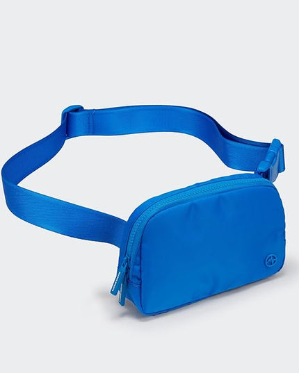 Pander Two Way Zipper Fanny Pack Nylon Everywhere Belt Bag for Women, Water Repellent Waist Packs, Crossbody Bags with Adjustable Strap (Capri Blue).