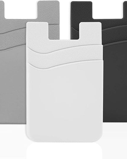 Senose Phone Wallet, Phone Card Holder Stick On Silicone Credit Card Holder for Back of Phone, Business Card & Id Compatible for iPhone Android Any Smartphone