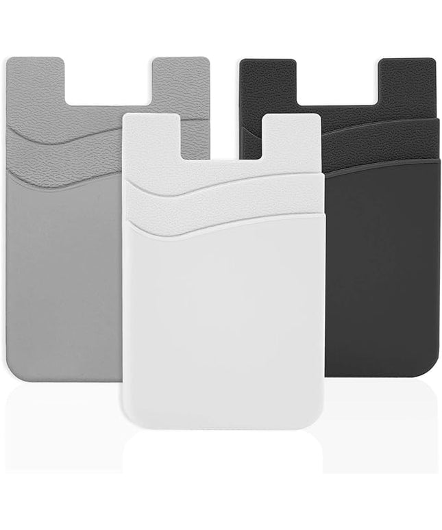 Senose Phone Wallet, Phone Card Holder Stick On Silicone Credit Card Holder for Back of Phone, Business Card & Id Compatible for iPhone Android Any Smartphone