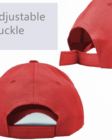 Glory Max Plain Baseball Cap Hook & Loop Strap Adjustable Solid Blank Curved Visor Hat