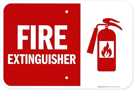 Fire Extinguisher Graphic Sign, 12x18 Inches, Rust Free .063 Aluminum, Fade Resistant, Made in USA by My Sign Center