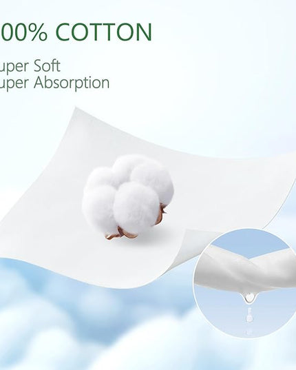 100% Cotton Travel Wipes for Sensitive Skin, 99% Purified Water Hypoallergenic Mini Wet Wipes, Unscented Pocket Wipes Travel Essentials for Adults, Kids & Baby Care, 56 Count (8 Packs of 7)
