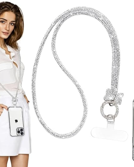 2Pcs Phone Crossbody Lanyard and Wrist Strap, Universal Cell Phone Lanyard Strap with 2Tether Tab
