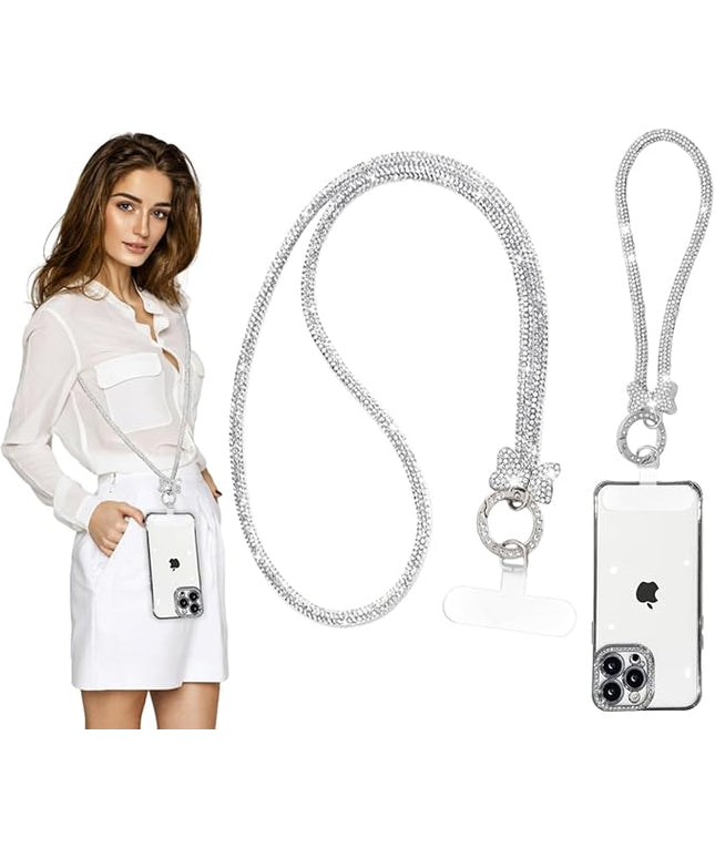 2Pcs Phone Crossbody Lanyard and Wrist Strap, Universal Cell Phone Lanyard Strap with 2Tether Tab