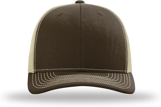 Richardson 112 Trucker Hat - Premium Adjustable Snapback Hat - Structured Six Panel Richardson Blank Caps
