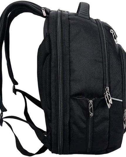 Swissdigital Design TSA-Friendly Large Backpack, Business Laptop Backpack for Men with USB Charging Port/RFID Protection Black | J16BT-1
