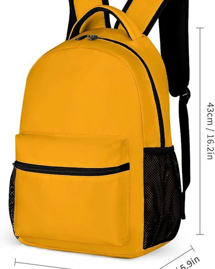 Fashion Orange Backpack Lightweight Large Capacity Laptop Daybag for Travel Work