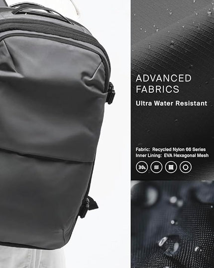 BlackVoyage Vortex Vacuum Seal Travel Backpack 60L Expandable Air Compression System Water Resistant TSA Lock Carry-On Suitcase Luggage Gray AERO - Vacuum Pump Included