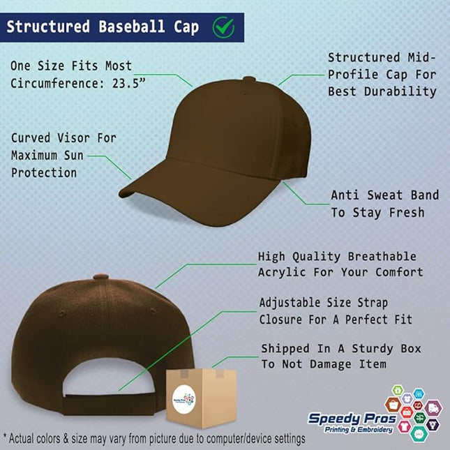 Baseball Cap Custom Personalized Text Dad Hats for Men & Women Strap Closure