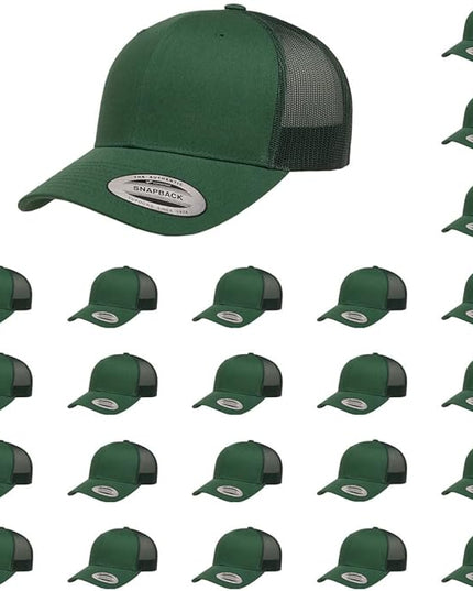 Yupoong Classic Premium Mesh 6 Panel Retro Trucker Cap | Mid Profile Snapback | OSFA | Bulk Pack Available