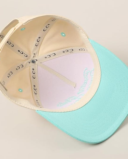 MIRMARU Two-Tone Vintage Canvas Trucker Hats for Men & Women, Adjustable Size Baseball Caps with Trendy Embroidered Design