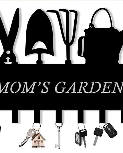 Personalized Metal Key Holder for Wall, Metal Wall Mount Custom Name Hooks, Key Organizer for Garden, Letter Wall Decoration Key Hook, Key Hanger Decor, Key Rack for Outdoor Kitchen, Gift for Gardener