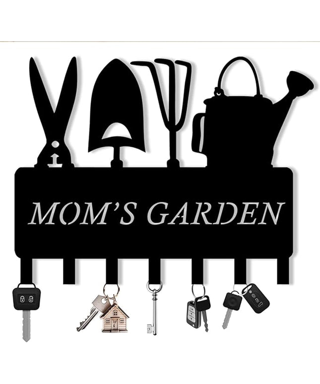 Personalized Metal Key Holder for Wall, Metal Wall Mount Custom Name Hooks, Key Organizer for Garden, Letter Wall Decoration Key Hook, Key Hanger Decor, Key Rack for Outdoor Kitchen, Gift for Gardener