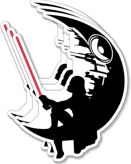 (3PCS) Death Vader Star Sticker for Phone Tablet Laptop Car Truck Window | 2" Sticker