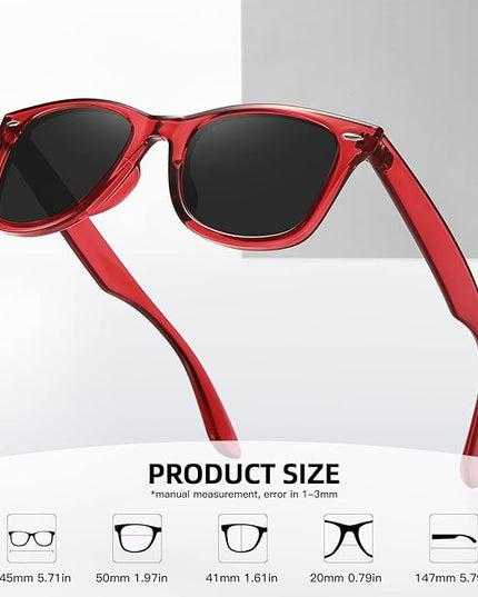 MEETSUN Polarized Sunglasses for Women Men Classic Retro Square Frame Driving Sun Glasses UV Protection