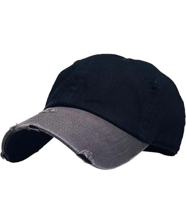 KBETHOS Vintage Washed Distressed Cotton Dad Hat Baseball Cap Adjustable Polo Trucker Unisex Style Headwear