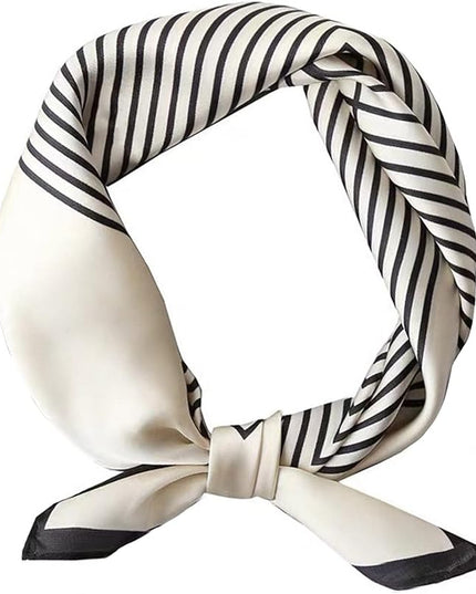 kcctoo 27.5" Mulberry Silk Feeling Head Scarf Women's Fashion Square Neck Satin Scarfs for Bag Hair Scarves Gift