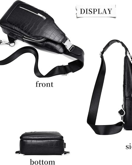 FSD.WG】sling Backpack for Men Chest Bag Crossbody Shoulder Bags Travel Bag Purse for Men with Water Resistant