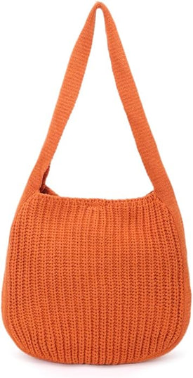 ENBEI Women's Crochet Tote Bag Knit Shoulder bag,Aesthetic Bag,Cute Eco-Friendly Tote for Travel,Daily Use,Gift Box Packaging