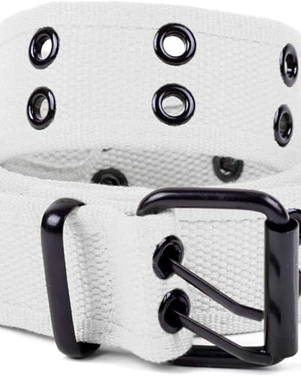 Boxed Gifts Parquet Casual Canvas Belt - Double Hole, Double Grommets for Men & Women