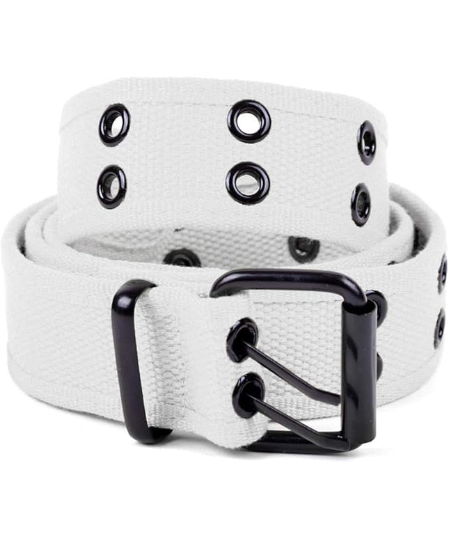 Boxed Gifts Parquet Casual Canvas Belt - Double Hole, Double Grommets for Men & Women