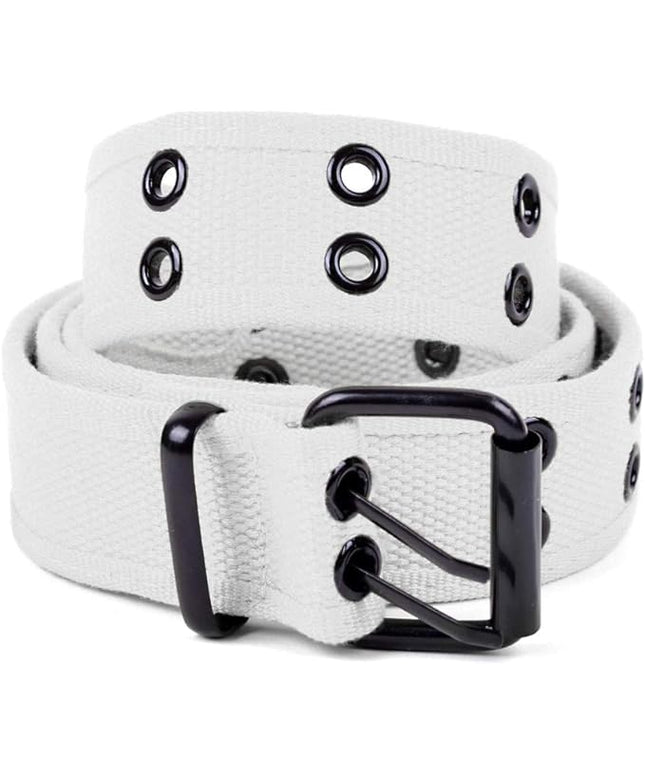 Boxed Gifts Parquet Casual Canvas Belt - Double Hole, Double Grommets for Men & Women