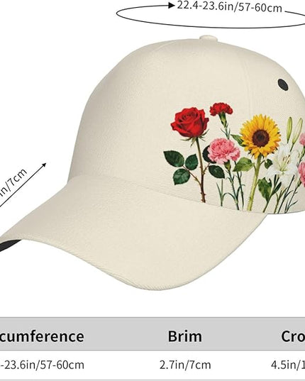St. Patrick's Day Baseball Cap for Men Women Flower Print Sport Outdoor Travel Trucker Hat Sun Protection Dad Hats
