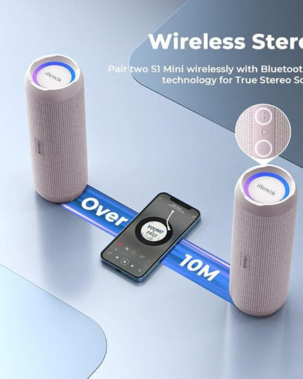 RIENOK Portable Bluetooth Speaker 30W Dual Pairing True Wireless Stereo HD Sound IPX7 Waterproof Outdoor Sport Shower Wireless Speaker Bluetooth 5.3 for Home Party