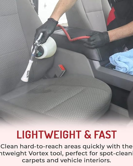 HI-TECH Vortex I Air Cleaning Gun – Deep Cleans Auto Interiors & Exteriors – Compressed Air Powered – Car Detailing Tool for Dirt, Dust, Grime & Stains