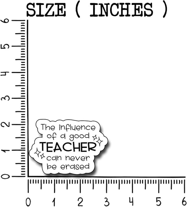 (3Pcs) The Influence of a Good Teacher Can Never be Erased Sticker, Decorate Books Laptop Phone, Water Bottles Kindles Stickers, Tumbler Sticker Waterproof Vinyl Decorate Sticker 3" Inch