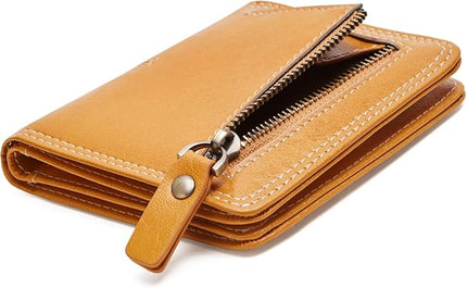 TFKGS Womens Wallet RFID wallet women small wallets woman Thin Credit Card Holder for women Bifold Compact Pocket Ladies Mini Slim wallet purse Vegan Leather Yellow