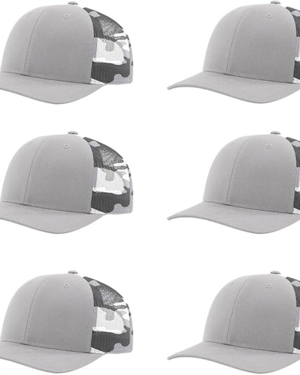 Richardson 112 Classic Six-Panel Adjustable Snapback Trucker Cap | Bulk Packs Available